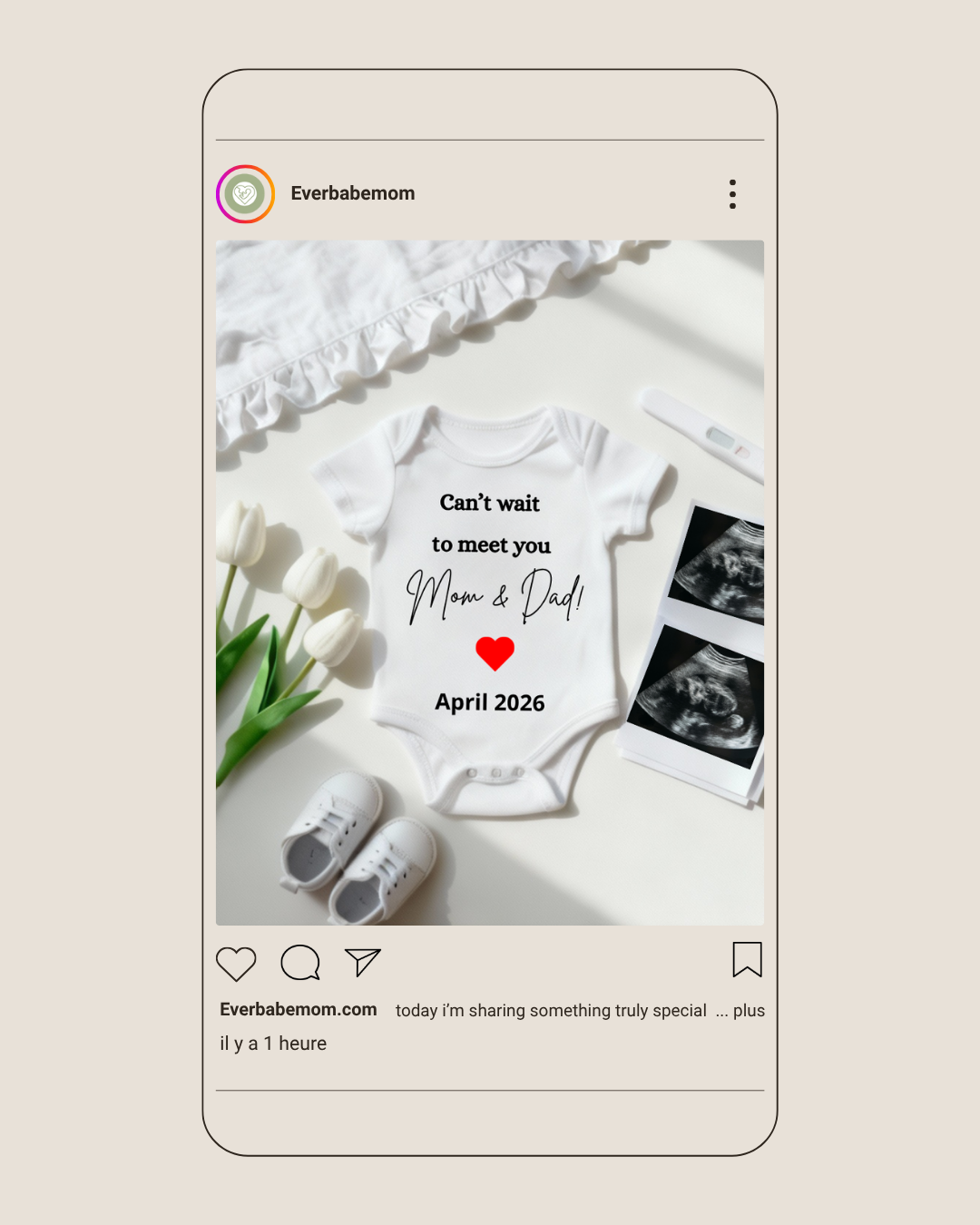 Digital Pregnancy Announcement – Editable Canva Template | Everbabemom