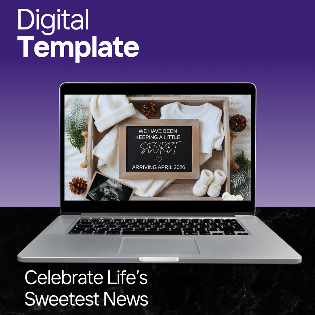 Fall Pregnancy Announcement Template | Canva Editable – Everbabemom