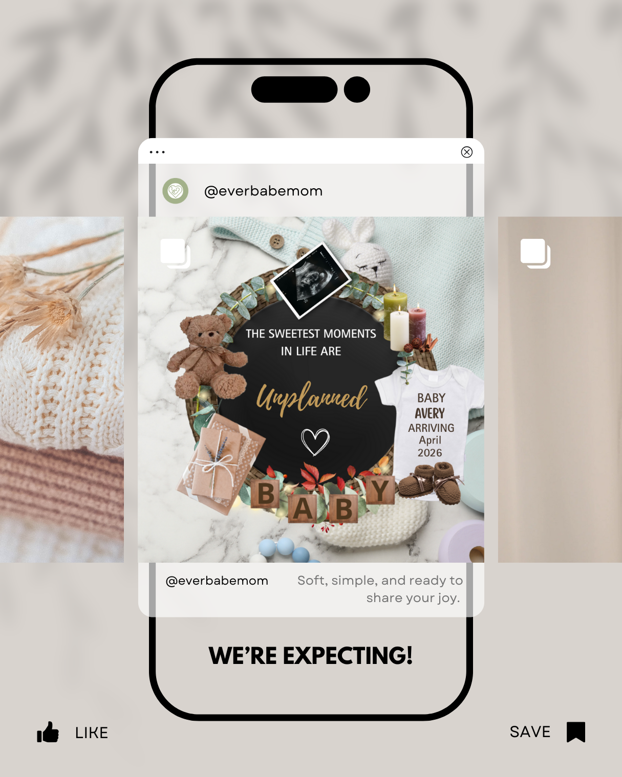 Editable Pregnancy Announcement Template – Everbabemom