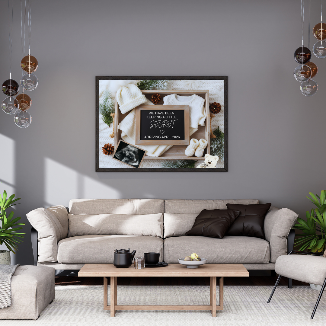 Fall Pregnancy Announcement Template | Canva Editable – Everbabemom