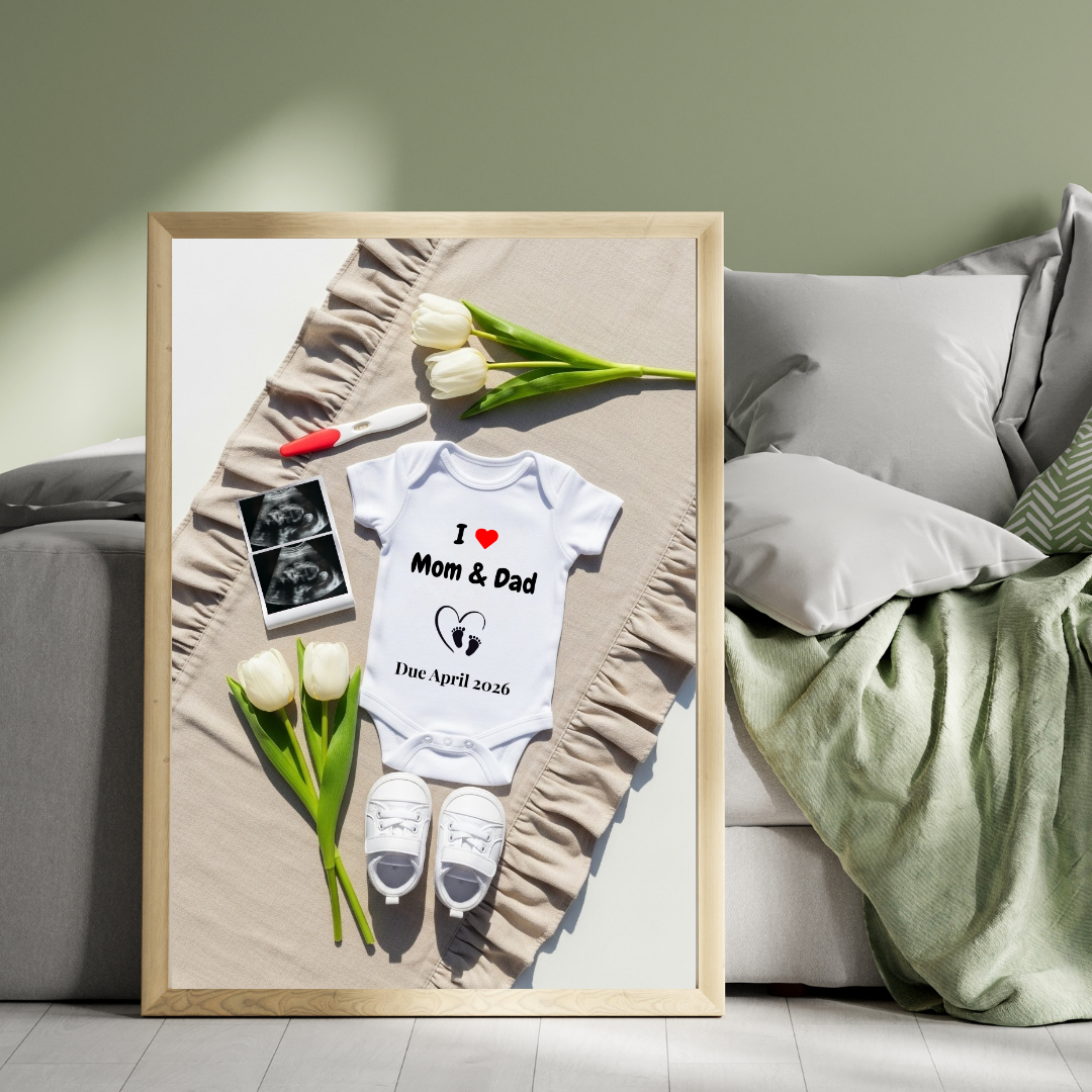 Announce Your Pregnancy in Style – Digital Canva Template - Everbabemom