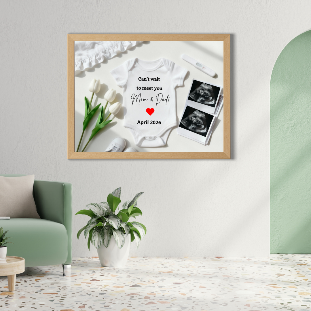 Digital Pregnancy Announcement – Editable Canva Template | Everbabemom