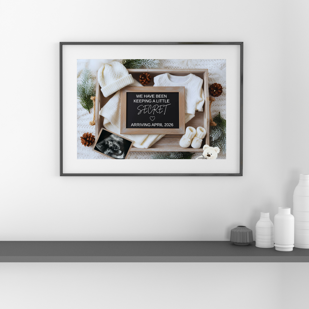 Fall Pregnancy Announcement Template | Canva Editable – Everbabemom