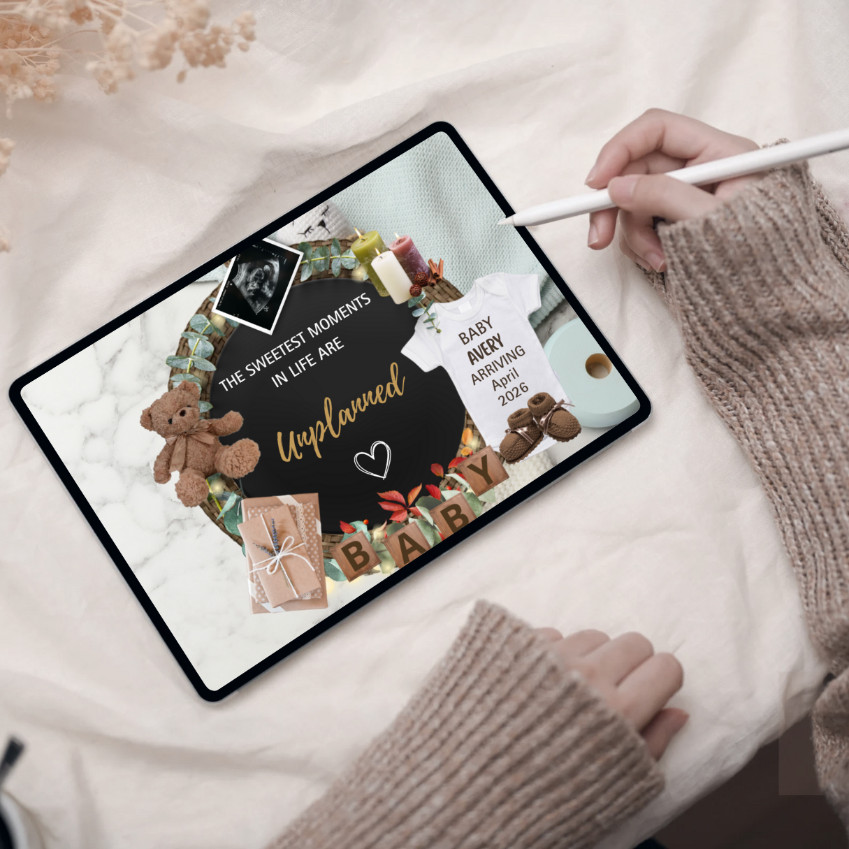 Editable Pregnancy Announcement Template – Everbabemom